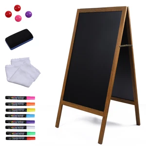 Magnetic Chalkboad Dual Side Sidewalk A Frame Sign Message Board Sandwich Board - Picture 1 of 12