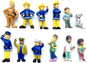 12 Pcs Fireman Sam Figure PlaysetClassic Characters Figure Toy Cake Toppers - Picture 1 of 4
