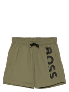Hugo Boss Men's Octopus Standard Length Swim Trunks, Green - Picture 1 of 2