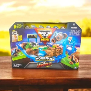 Monster Jam Mini World Finals Monster Dirt Arena with 2lbs Kinetic (Brand New) - Picture 1 of 7