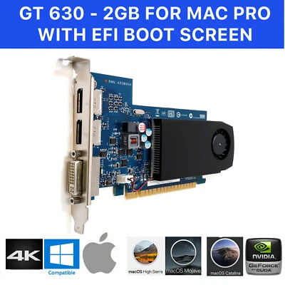New Apple MAC PRO Nvidia GT 630 2GB PCI-E Video Card OSX Sierra to OSX Sonoma - Image 1 of 4