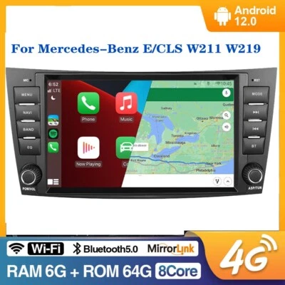 6G+64GB Android Radio For Mercedes Benz E-W211 E320 E500 E350 Head Unit Carplay - Image 1 of 4