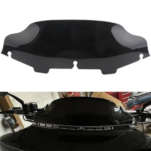 Black 6" Wave Windshield Windscreen For Harley Electra Glide Classic FLHTC 97–12 - Picture 1 of 23