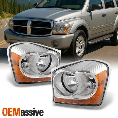 Faros delanteros de repuesto transparentes para Dodge Durango 2004-2006 L+R Foto 1 de 4