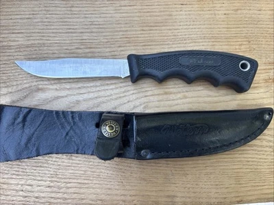 Cuchillo de caza vintage Western+ EE. UU. R2 hoja fija aves y truchas con funda de partido Foto 1 de 4