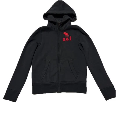 Abercrombie Kids Full Zip Heavyweight Hoodie Sweatshirt Boys Size XL Navy - Image 1 of 4