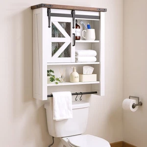 Bathroom Wall Mounted Cabinet Storage Shelf Over Toilet Organizer - Bild 1 von 9