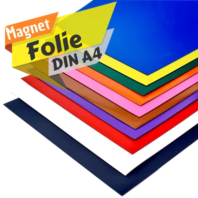 Magnetfolie Magnetband Selbstklebend oder PVC Beschichtet Magnettafel Schild - Bild 1 von 4