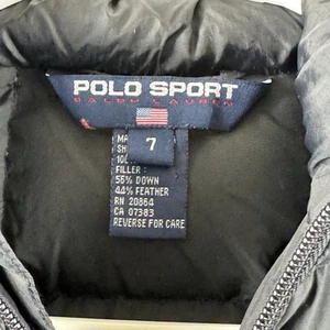 Polo Ralph Lauren Boys Puffer  Feather Down Jacket Hooded Size 7 - Picture 1 of 5