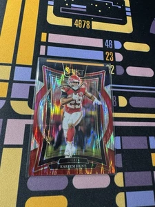 Kareem Hunt Concourse Black Red Shock Prizm 2024 Panini Select Card #75 Chiefs - Picture 1 of 2