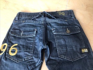 G-STAR RAW Jeans ELWOOD HERITAGE SCHMAL Größe W28 L32. Schwere Stickerei. LESEN - Bild 1 von 10