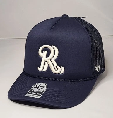Frisco RoughRiders Navy Blue '47 Foam Snapback Trucker Hat Cap MiLB Baseball - Image 1 of 4