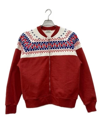 Moletom com zíper completo padrão neve SURE MANUFACTURING Tamanho: L Masculino Vermelho - Imagem 1 de 4