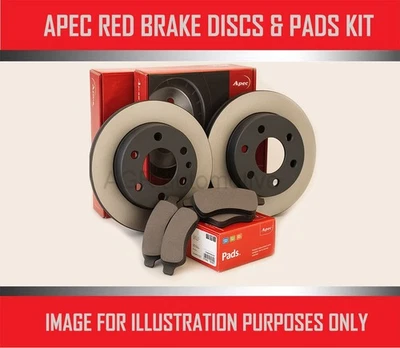 REAR DISCS AND PADS KIT APEC RED FOR AUDI Q7 3 L 2011-2015 - Image 1 of 4