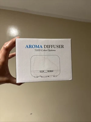 Aroma Diffuser Life of Leisure Ultrasonic Vibration Colorful Lamp- White  - Image 1 of 4