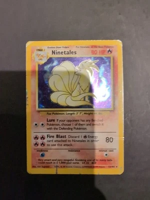 Pokémon TCG Ninetails Holo Card Base Set, Unlimited Rare, Card 12/102 - Image 1 of 2