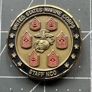 USMC Staff Suboficial Oficial No Comisionado Desafío Moneda Marine Corp - Imagen 1 de 11
