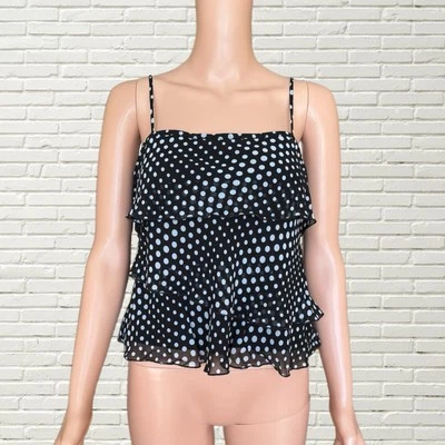 Vintage 90s Y2K Silk Ruffle Tank Top - I.N.C Deadstock NWT size 4 - Image 1 of 4