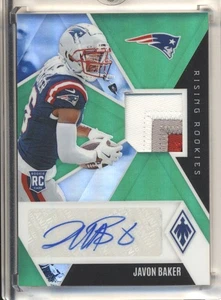 2004 Phoenix Rising Rookie # RRAJ-JBR Javon Baker RC  3 Color Patch /49 Patriots - Picture 1 of 2