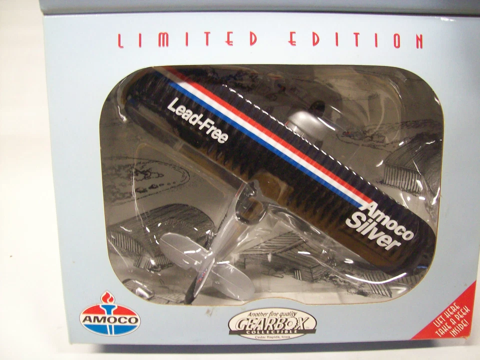 WACO Limited Edition AMOCO BIPLANE Airplane Collector Bank  - Image 1 of 1