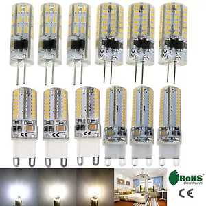 G4 G9 Silicone Crystal LED Corn Bulb Light 5W 6W 10W 3014 SMD White Lamp Bright - Picture 1 of 12