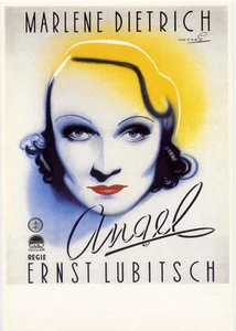 POSTAL de Marlene Dietrich•Ángel 1928•Ernst Lubitsch•Frans Mettes arte cinematográfico - Imagen 1 de 1