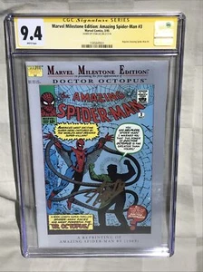 AMAZING SPIDERMAN #3 MARVEL MILESTONE REPRINT 1ST DR.OCTOPUS SS SIGNED STAN LEE - Picture 1 of 4