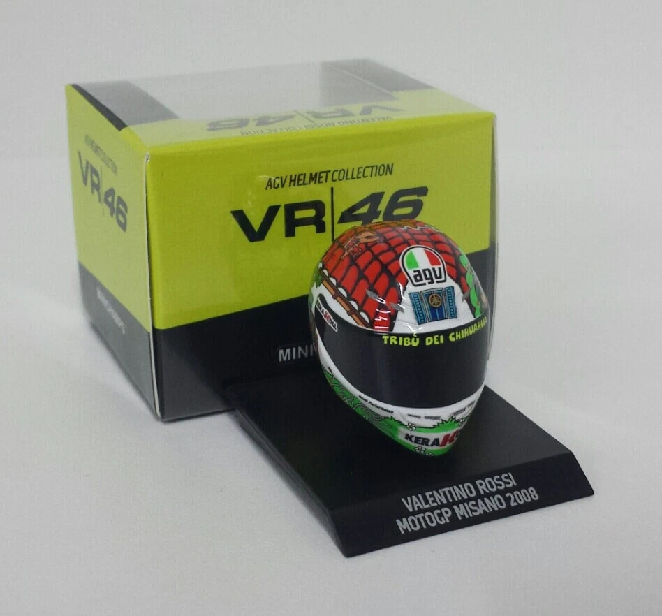 Casco Valentino Rossi MotoGP Misano 2008 Replica 1 10 Model Minichamps
