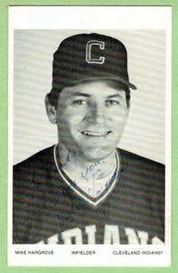 MIKE HARGROVE Indians ~ Autographed Postcard 1979-1985 ~ FREE SHIPPING - Picture 1 of 1