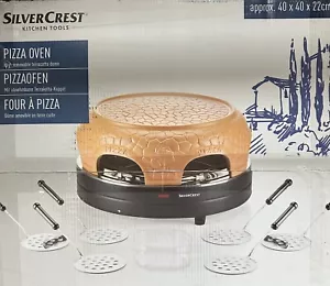 SilverCrest Pizzaofen SPO 910 Pizzarette 6 Personen Mini Pizza Terrakotta Kuppel - Bild 1 von 4