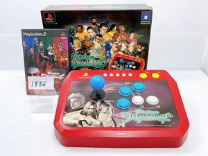 HORI Virtua Fighter 4 Evolution Stick RED Controller PS2 Joystick tested - Picture 1 of 22