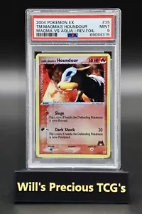 PSA 9 Houndour 35/95 Ex Team Magma vs Aqua 2004 Reverse Holo Pokémon Card Mint - Picture 1 of 3