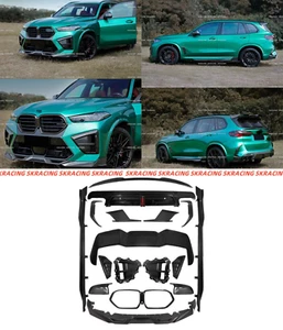 Fit For BMW F95 X5M 24+ DRY Carbon Fiber Front Bumper Lip Rear Diffuser Bodykit - Picture 1 of 20