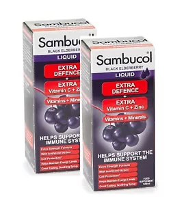 2 x 120ml  Sambucol Immuno Forte Black Elderberry Liquid - Picture 1 of 2