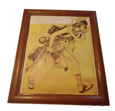 "Liberty Girl" Rockwell años 70 reimpresión de 1943 sábado por la noche post boceto de portada Foto 1 de 4