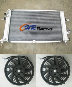 Radiador de aluminio motor turbo de 2 filas para Opel Vauxhall Astra VXR Z20LEH + VENTILADORES - Imagen 1 de 5