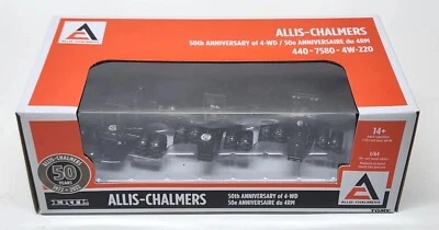 Allis-Chalmers 440 7580 4W-220 Tractor Set 50th Ann Black Chase Unit Ertl 1/64 - Image 1 of 4