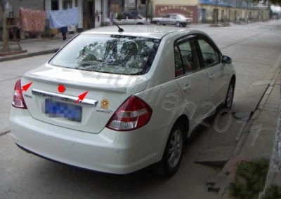 Alerón estilo fábrica ABS para Nissan Versa Tiida 2007-2010 sedán Foto 1 de 4