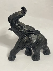 Vintage handgefertigte schwarze Harz Elefant Figur Skulptur Sammlerstück - Bild 1 von 7