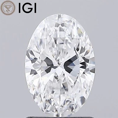 E Color VVS2 Clarity 1.22 Carat Lab Grown CVD Diamond IGI Certificate OVAL Shape - Image 1 of 4