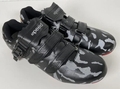 Nuevo con etiquetas Zapatos de Ciclismo de Velocidad Unisex Negros y Grises - M Talla 10 W Talla 11.5 Foto 1 de 4