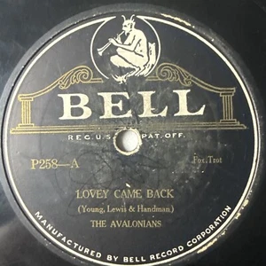 10" 78 RPM-The Avalonians-Lovely Came Back/I'm Going South/Bell P258 - Imagen 1 de 4