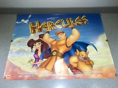Walt Disney’s HERCULES 1997 ‘Hero’ UK Quad Film Movie Cinema Poster - RARE - Image 1 of 4