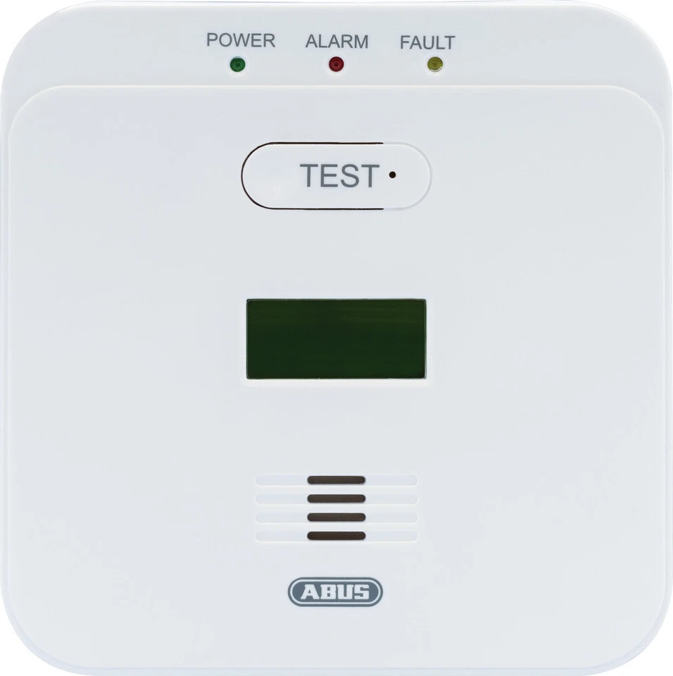 ABUS Kohlenmonoxid-Warnmelder COWM510 - 10-Jahres-Sensor & LCD Display - Weiß  - Bild 1 von 1