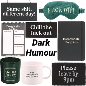 Sweary Swearing Humor Oscuro Rudo Novedad Regalo Taza Felpudo Papelería Letrero Reino Unido - Imagen 1 de 17