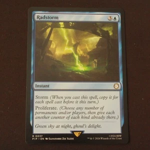 Radstorm 37 Magic The Gathering Universes Beyond: Fallout (PIP) raro casi nuevo - Imagen 1 de 2