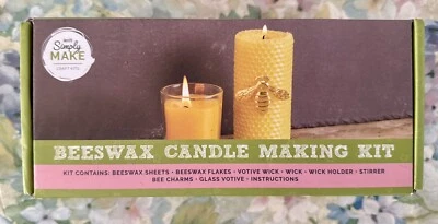 Beeswax Candle Making Kit- Glass Votive. Includes All Items And Instructions!  - Image 1 of 4
