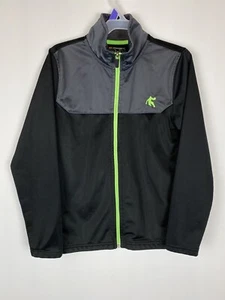 And1 Boys Black/Green Front Zip Jacket With Pockets Sz M(8) + - Picture 1 of 5