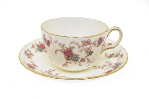 Vintage Minton Ancestral Wreath Backstamp Scalloped Cup and Saucer - Picture 1 of 2