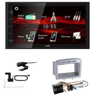 JVC KW-M180DBT DAB+ Autoradio für Peugeot 308 Facelift 2009-2013 silber - Bild 1 von 4